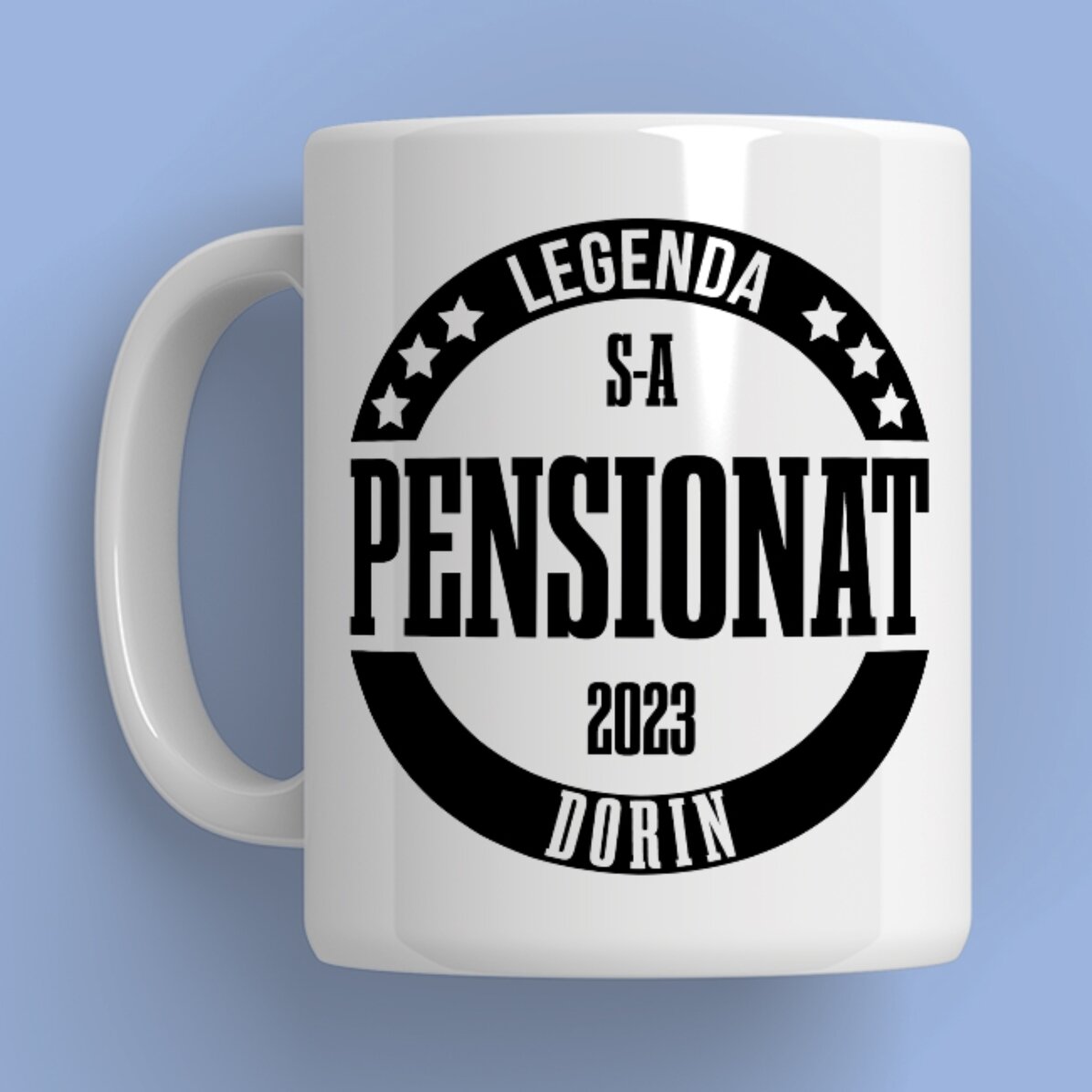 Cană personalizată cu mesaj - Legendă pensionată