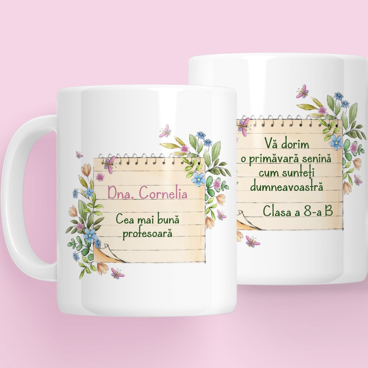 Cană personalizată cu mesaj pentru profesoare
