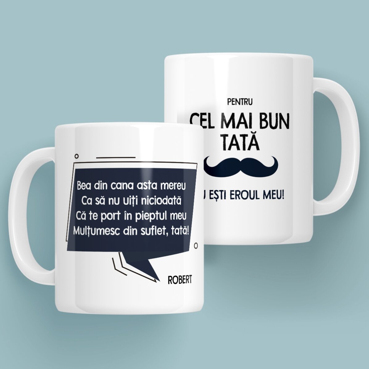 Cană personalizată cu mesaj pentru tata x Flick