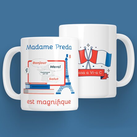 Cană personalizată cu mesaj - Profesoară de Franceză