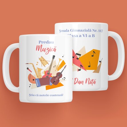 Cană personalizată cu mesaj - Profesor de Educație Muzicală