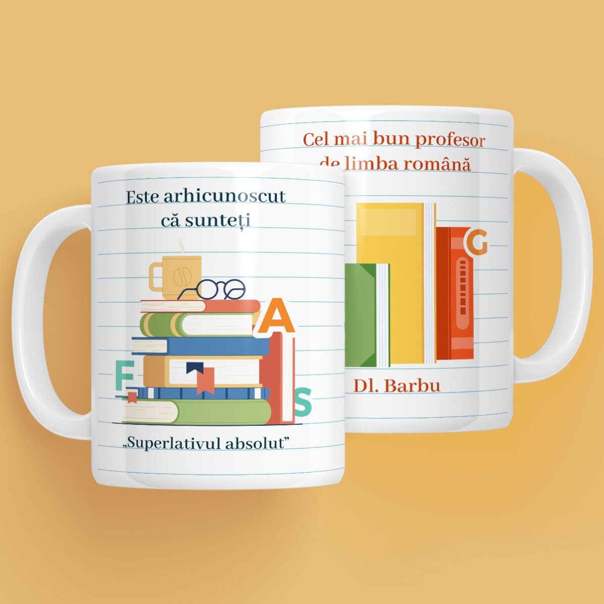 Cană personalizată cu mesaj - Profesor de Română
