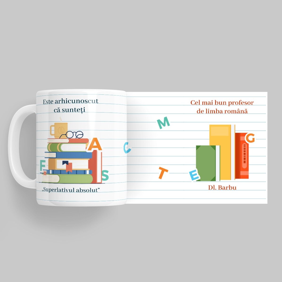 Cană personalizată cu mesaj - Profesor de Română
