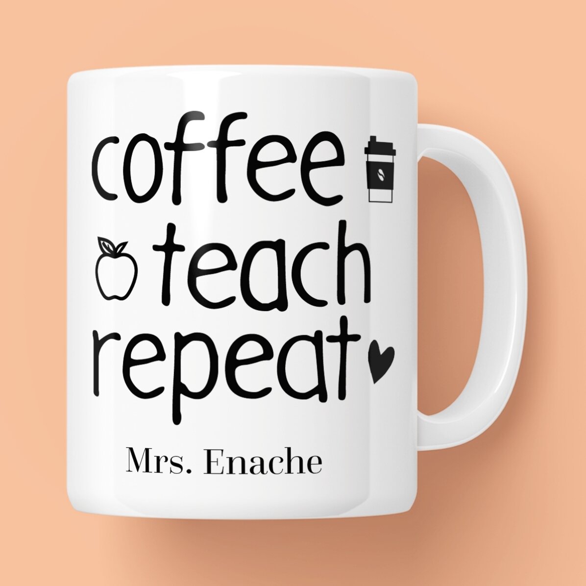 Cană personalizată cu mesaj - Repeat