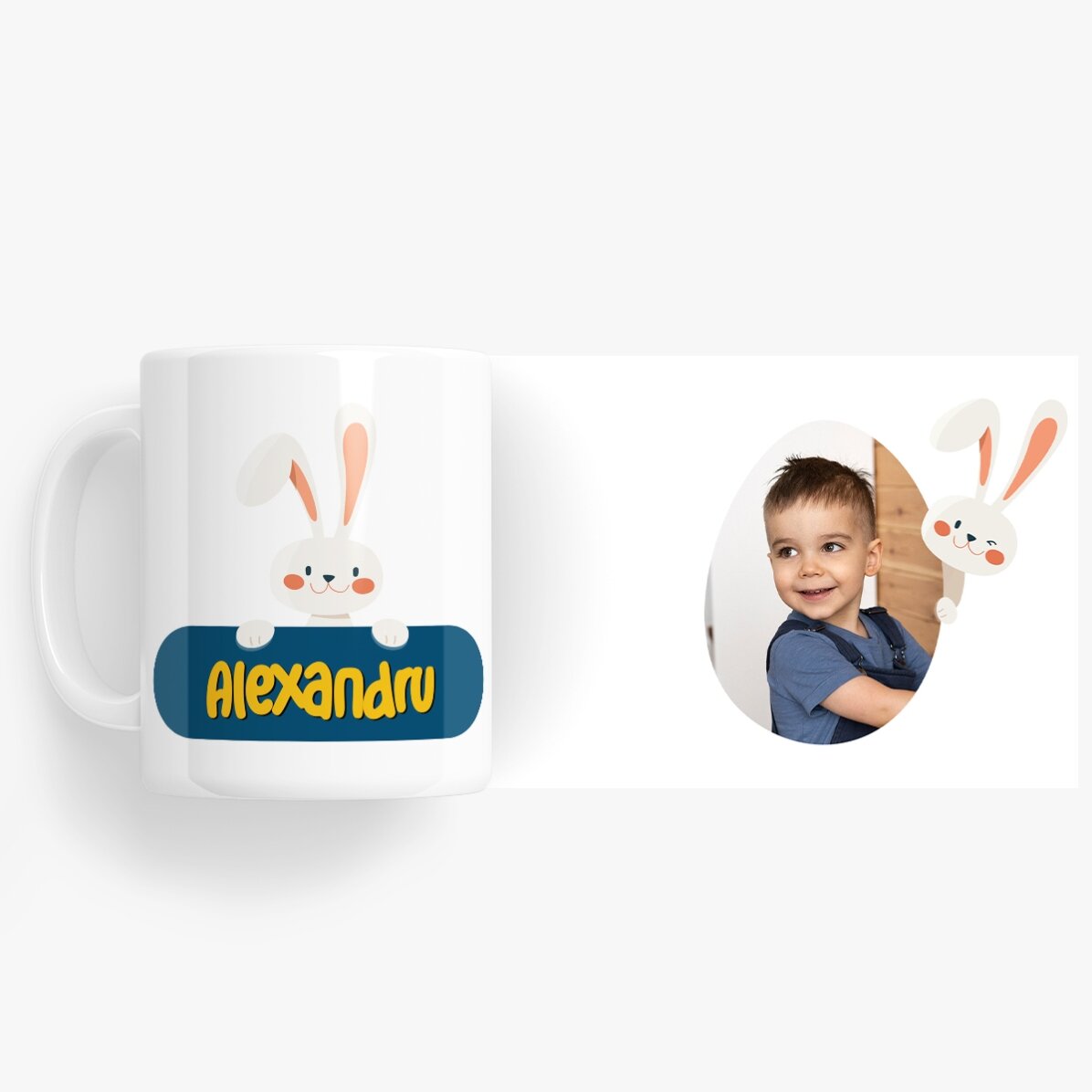 Cană personalizată cu nume și poză - Iepurilă