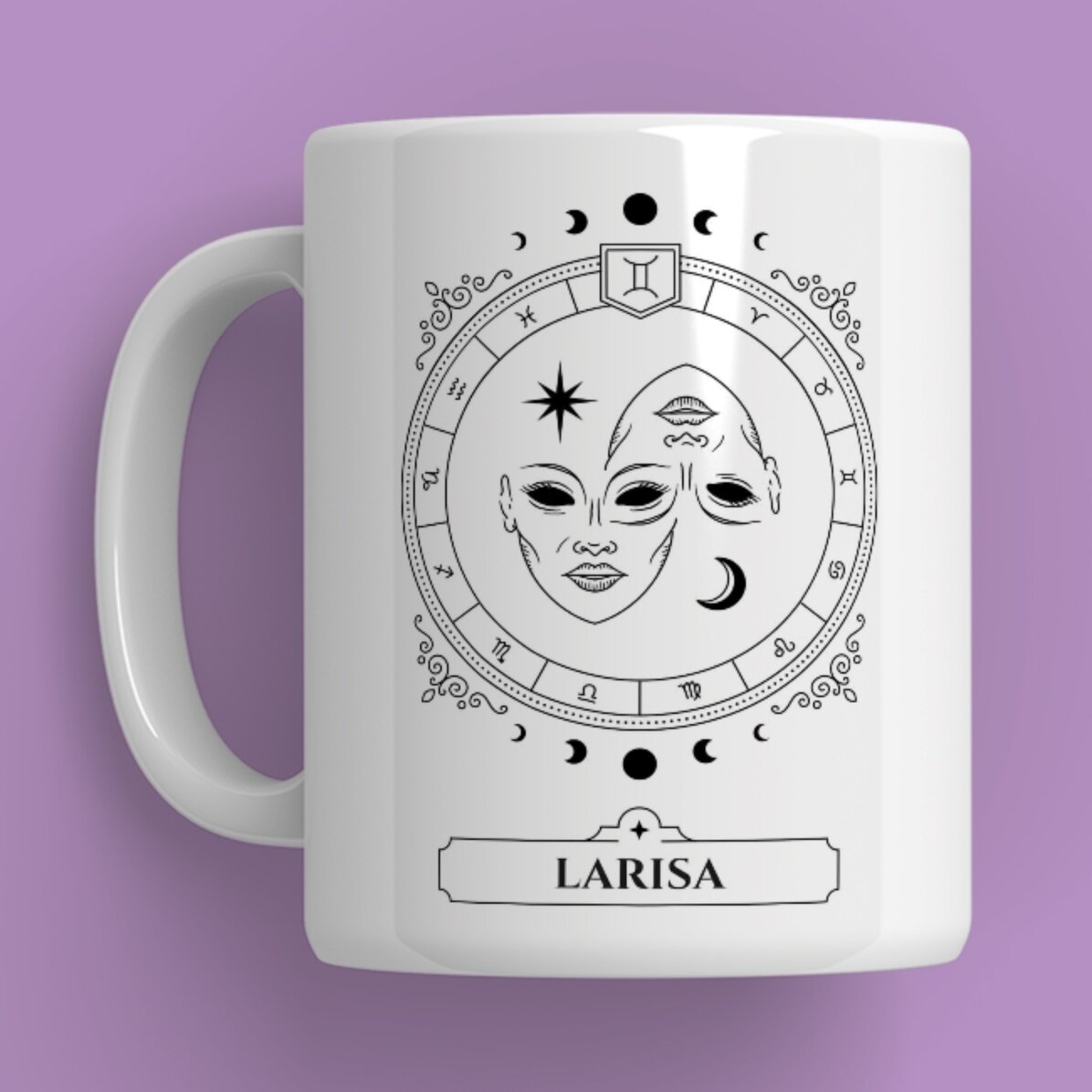 Cană personalizată cu nume și zodie - Gemeni