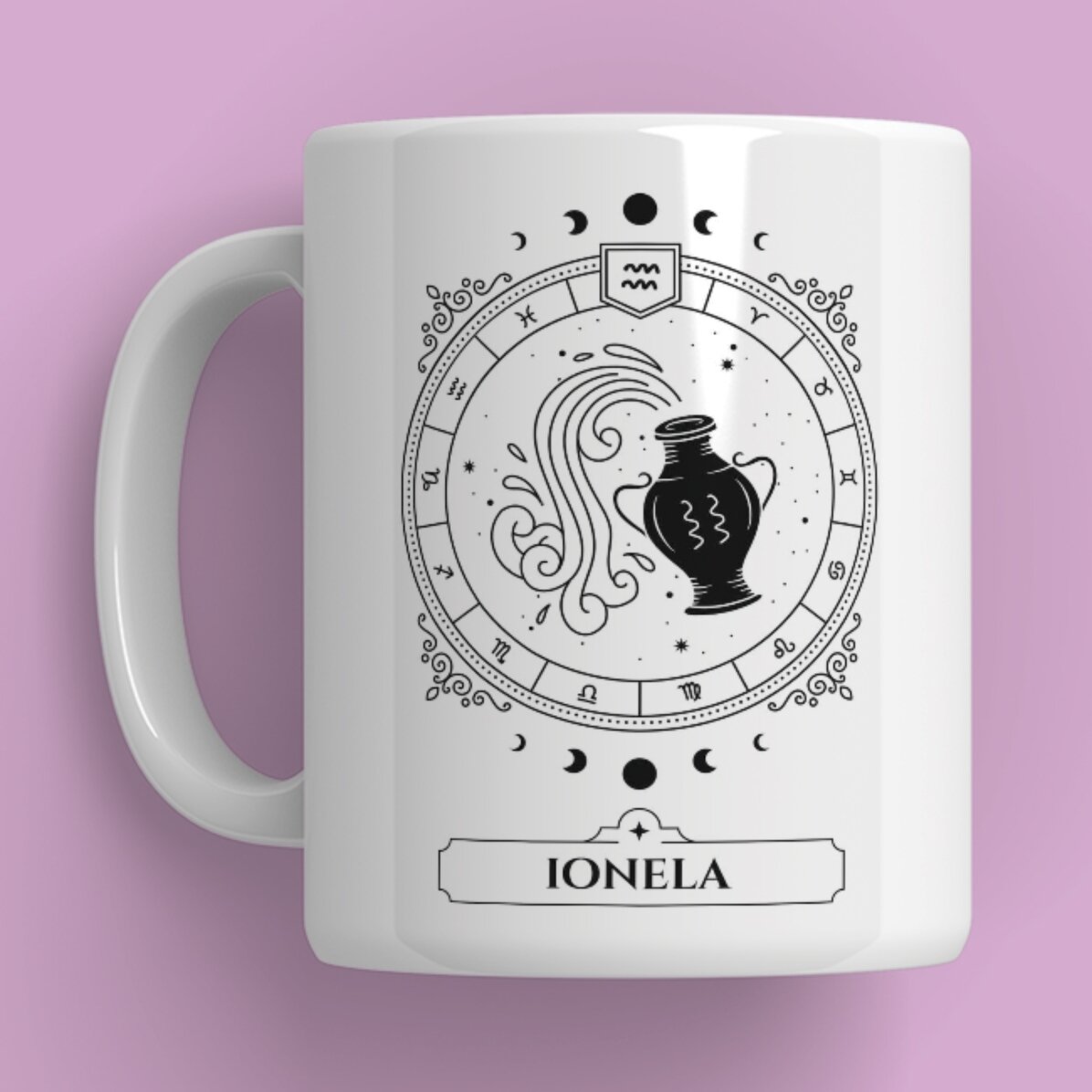 Cană personalizată cu nume și zodie - Zodii