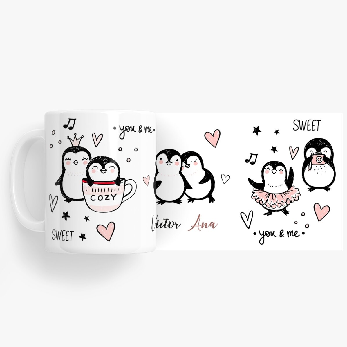 Cană personalizată cu nume - You & Me