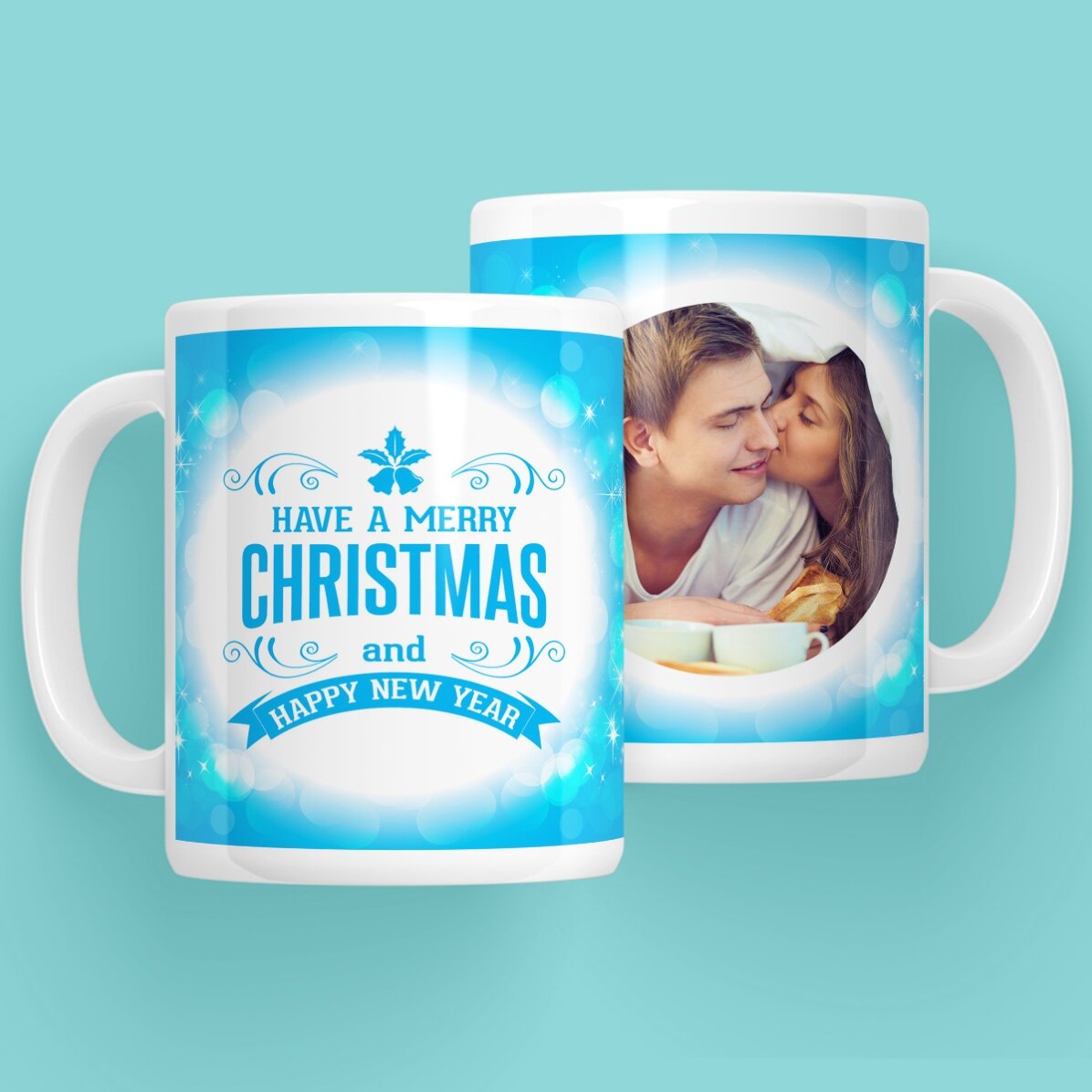 Cană personalizată cu o poză - Merry Christmas and a Happy New Year