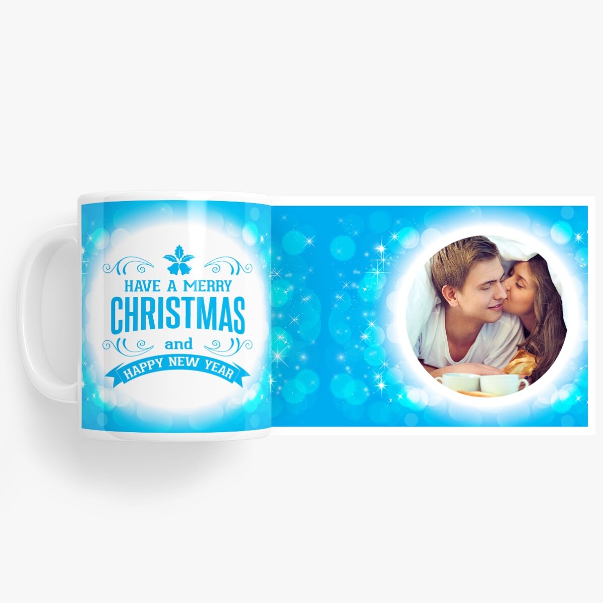 Cană personalizată cu o poză - Merry Christmas and a Happy New Year