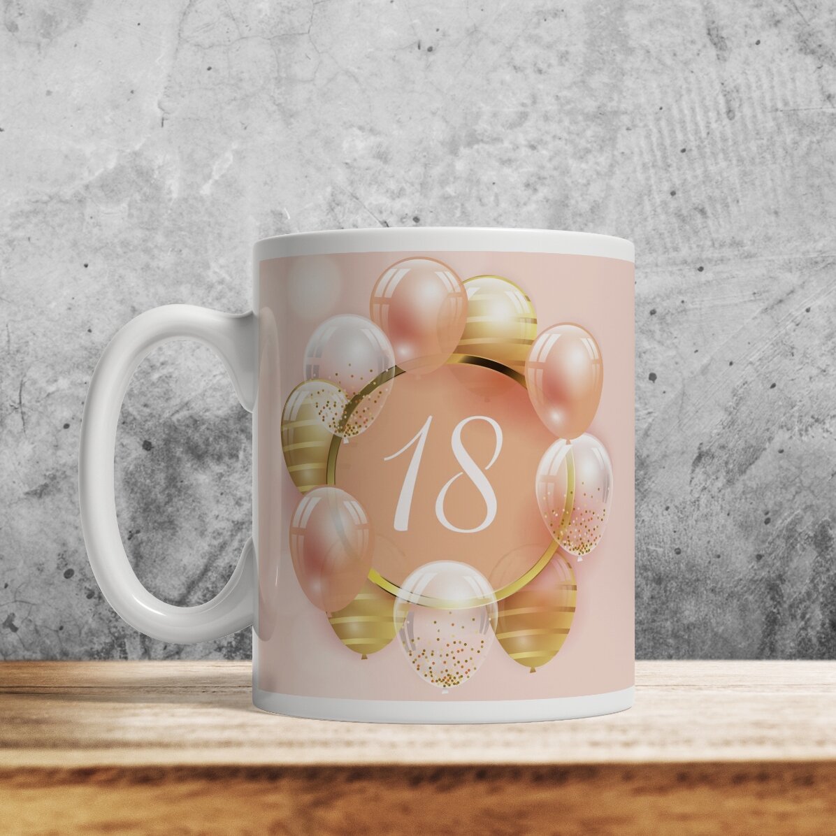 Cană personalizată cu o poză și text - Majorat