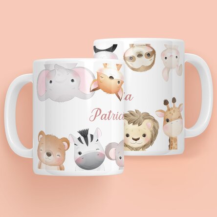 Cană personalizată cu nume - Animăluțe