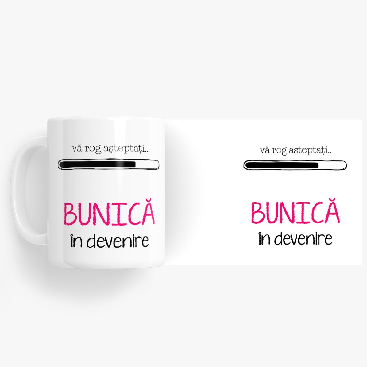 Cană personalizată cu text - Bunică în devenire