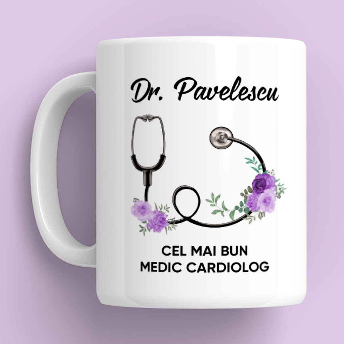 Cană personalizată cu text - Cel mai bun medic
