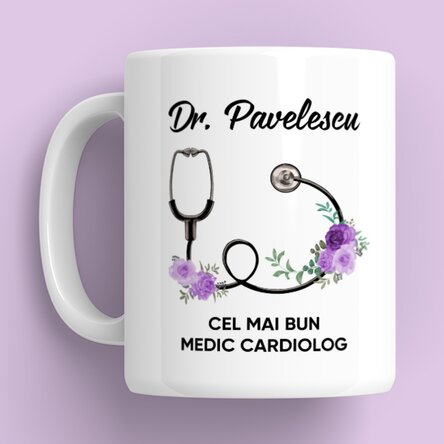 Cană personalizată cu text - Cel mai bun medic