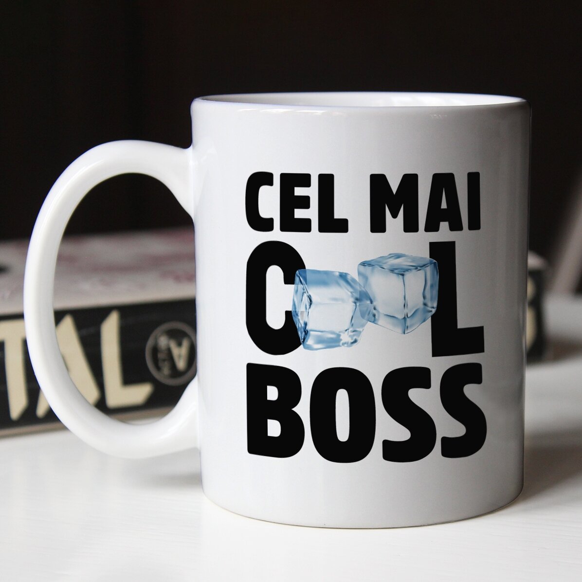 Cană personalizată cu text - Cel mai cool boss