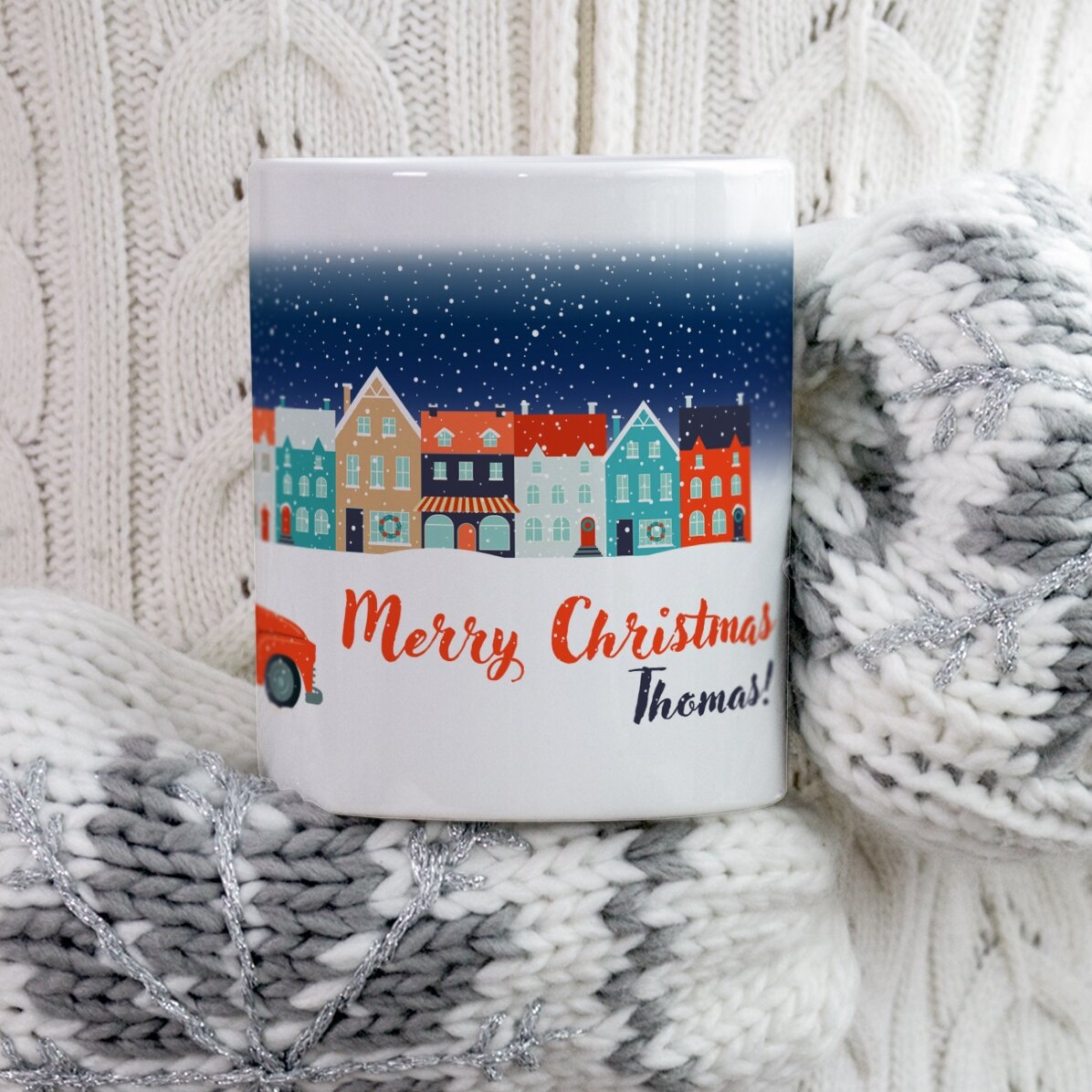 Cană personalizată cu text - Christmas Night