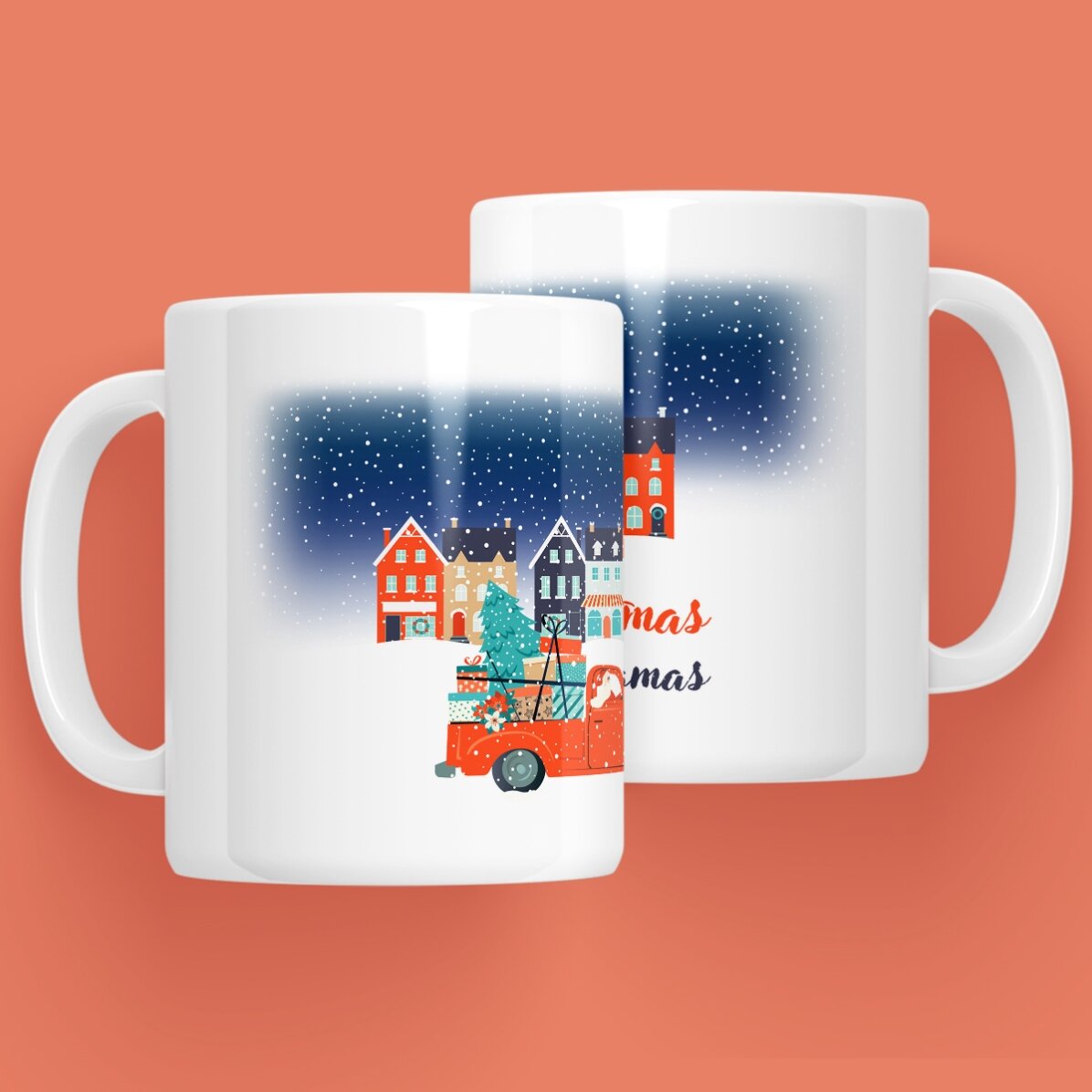 Cană personalizată cu text - Christmas Night