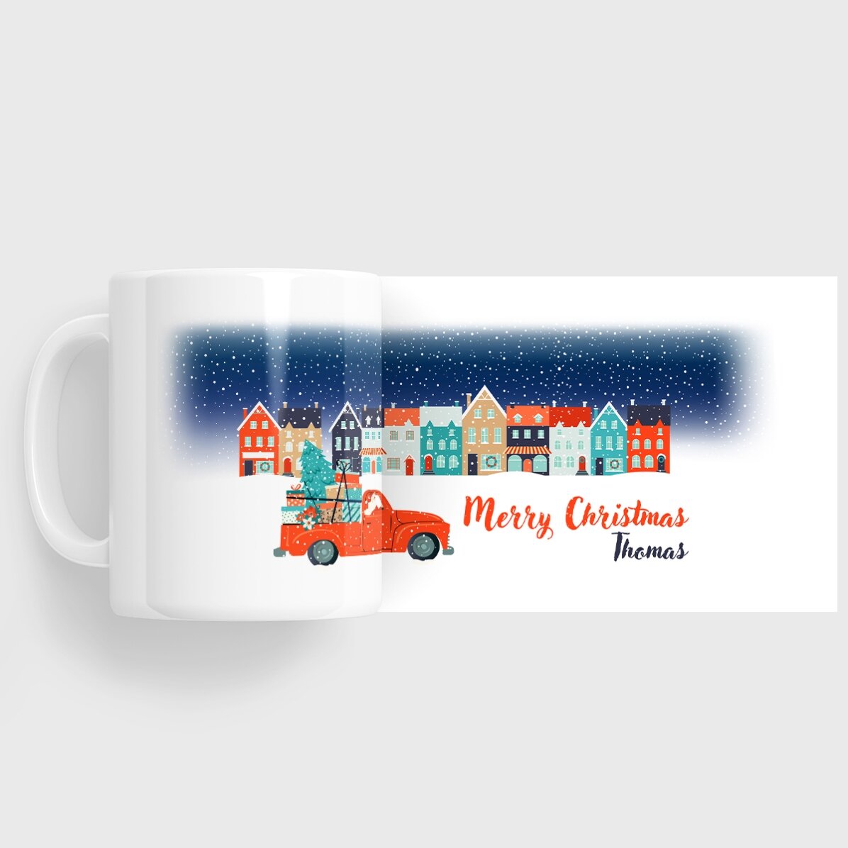 Cană personalizată cu text - Christmas Night