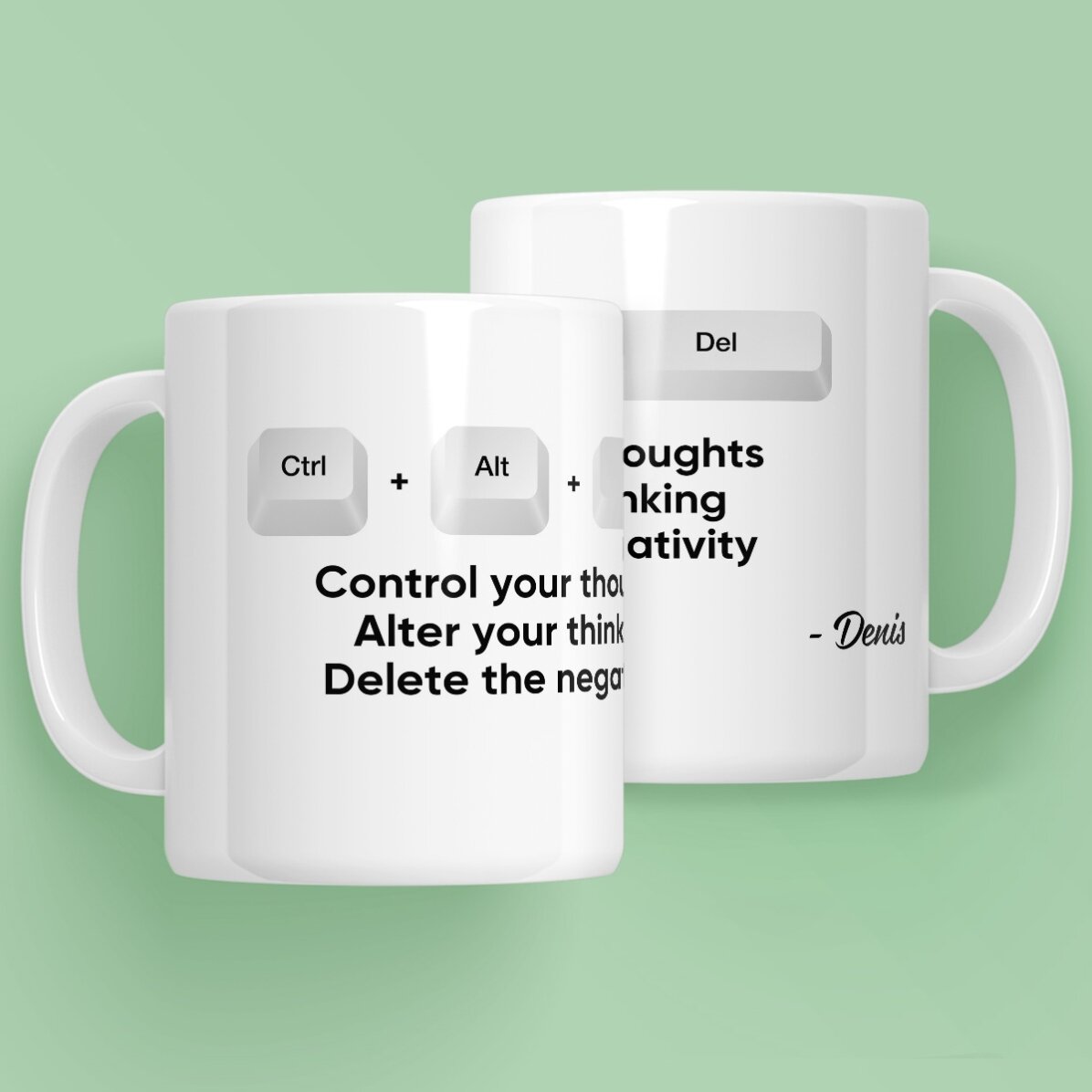 Cană personalizată cu text - Ctrl + Alt + Del