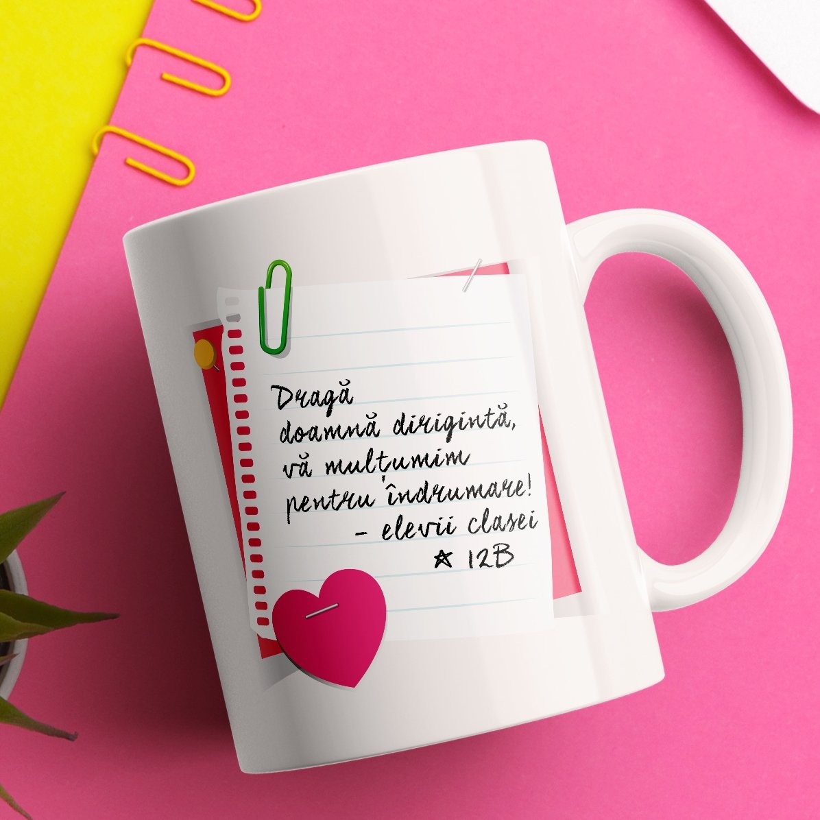 Cană personalizată cu text - Doamna Dirigintă