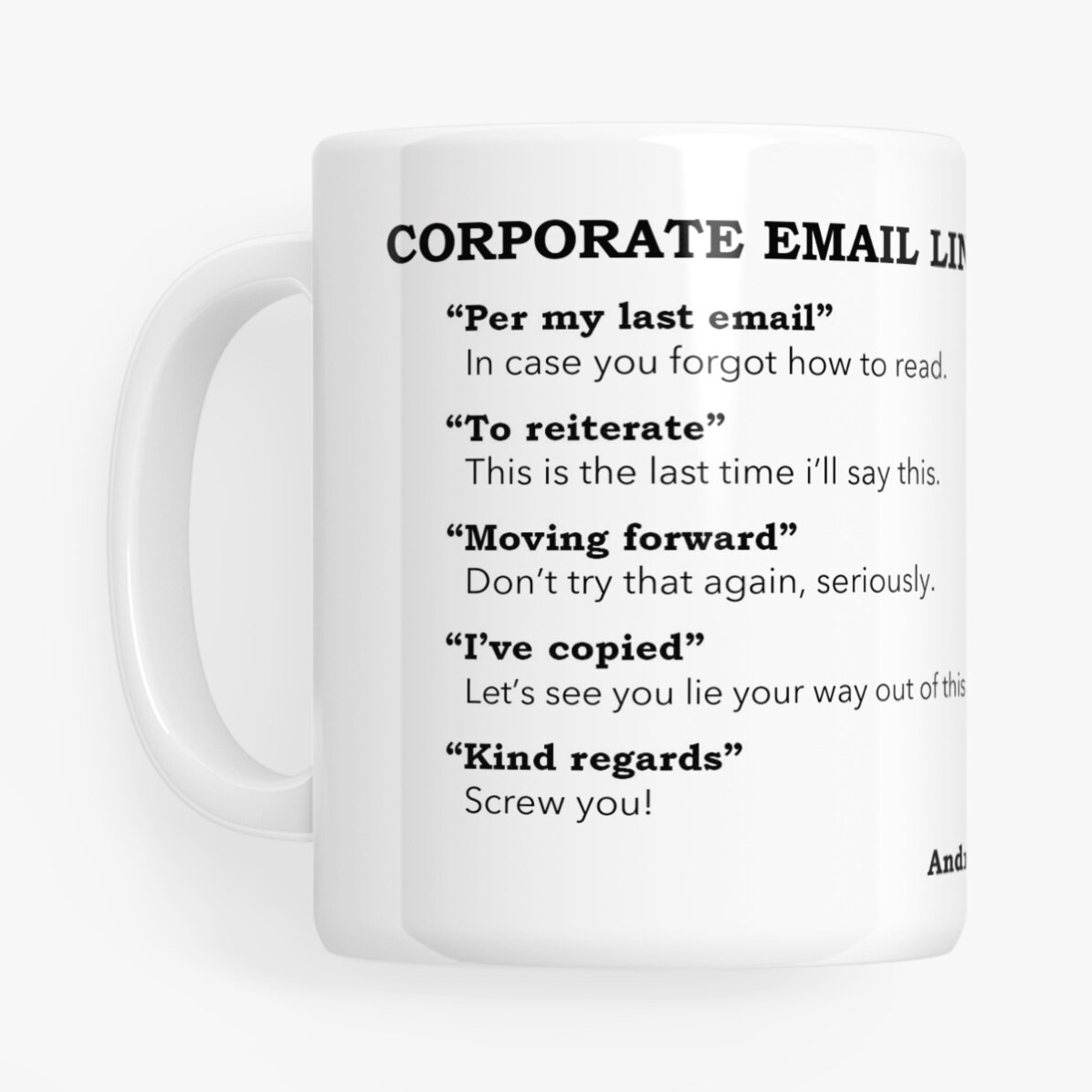 Cană personalizată cu text - Email corporatist