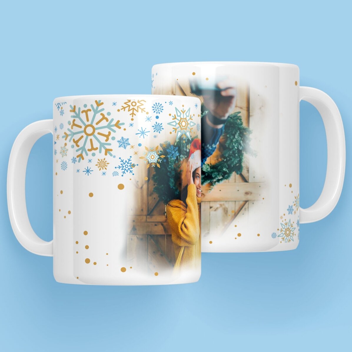 Cană personalizată cu text și o poză - Frosted