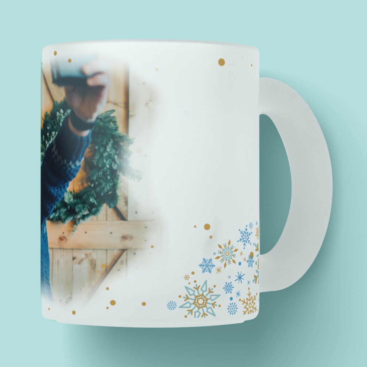 Cană sticlă mată personalizată cu text - Frosted