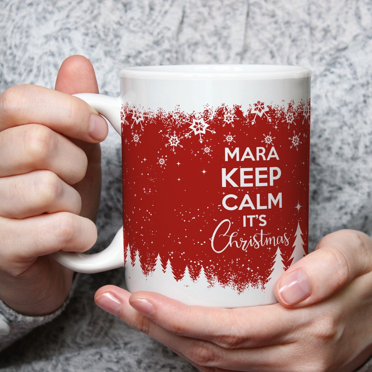 Cană personalizată cu text - Keep calm for Christmas
