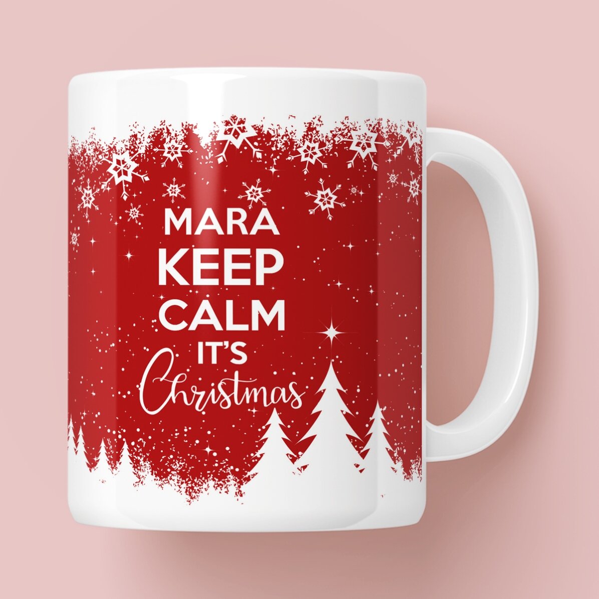 Cană personalizată cu text - Keep calm for Christmas