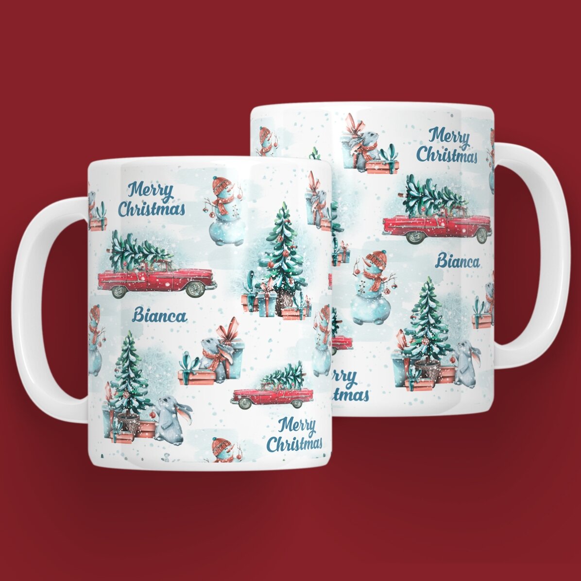 Cană personalizată cu text - Merry Christmas