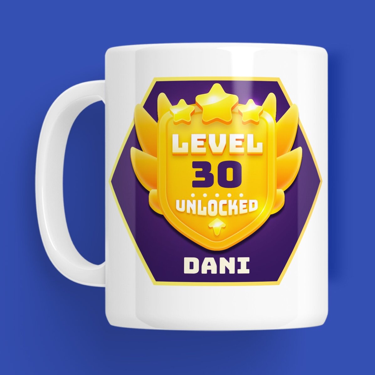 Персонализирана чаша с надпис за рожден ден – Level Unlocked