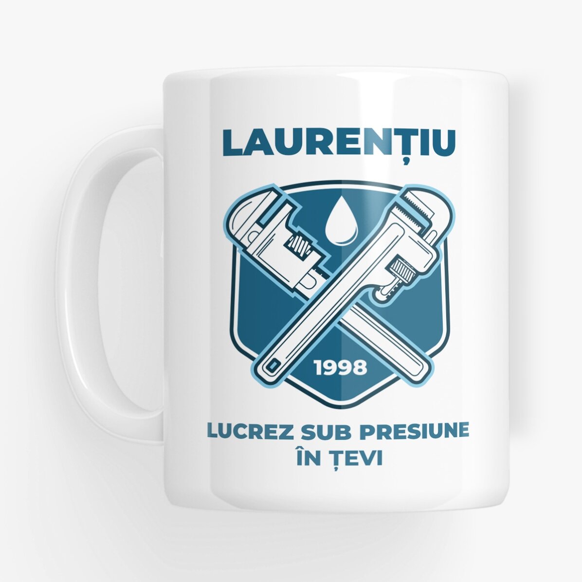 Cană personalizată cu text pentru instalatori - Chei reglabile