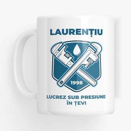Cană personalizată cu text pentru instalatori - Chei reglabile