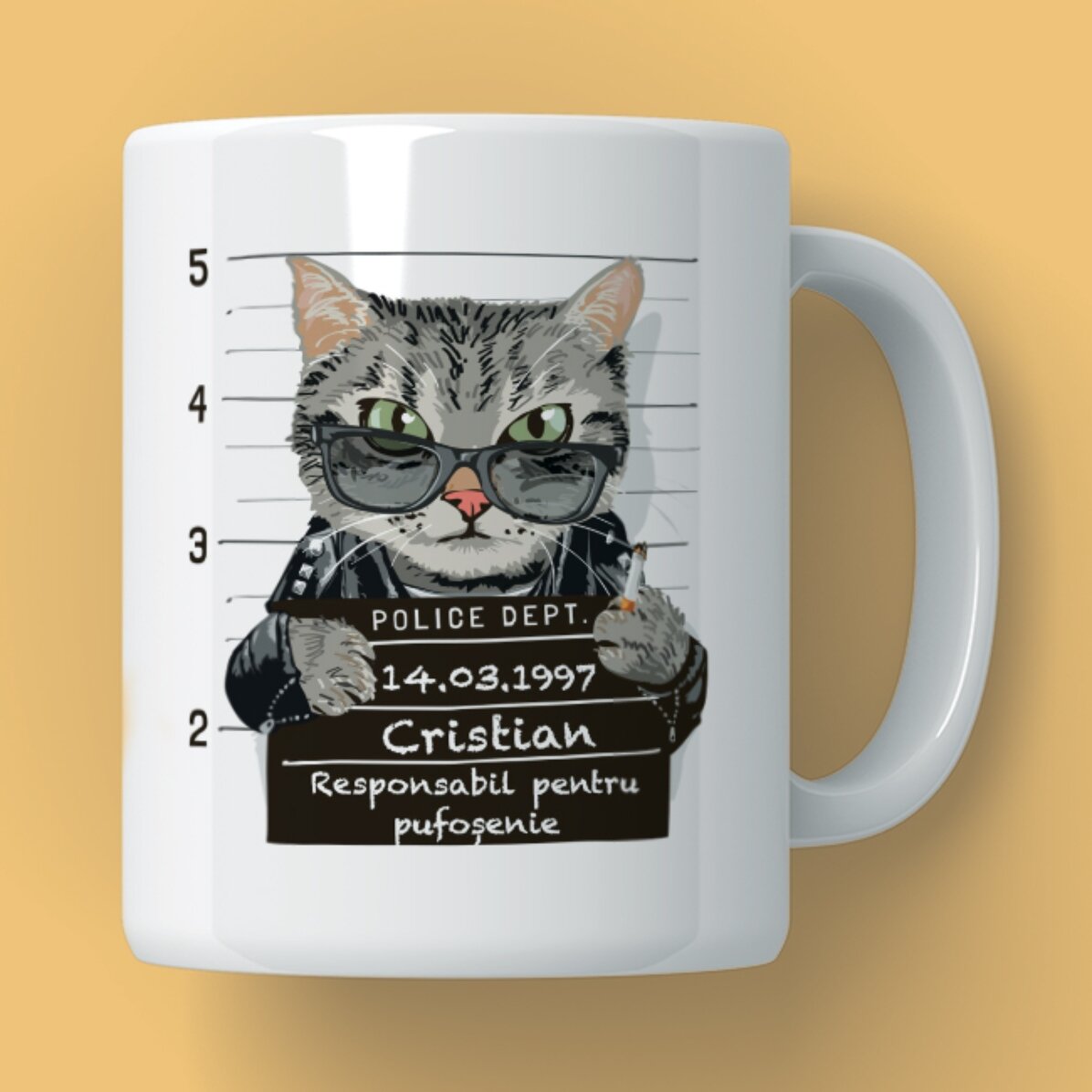 Cană personalizată cu text - Pufoșenie