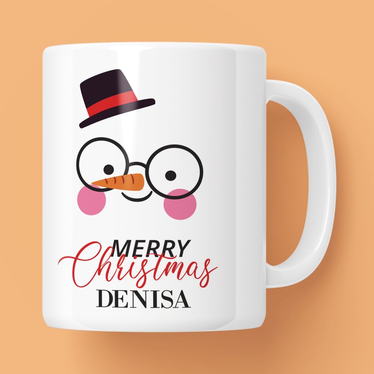 Cană personalizată cu text - Snowman