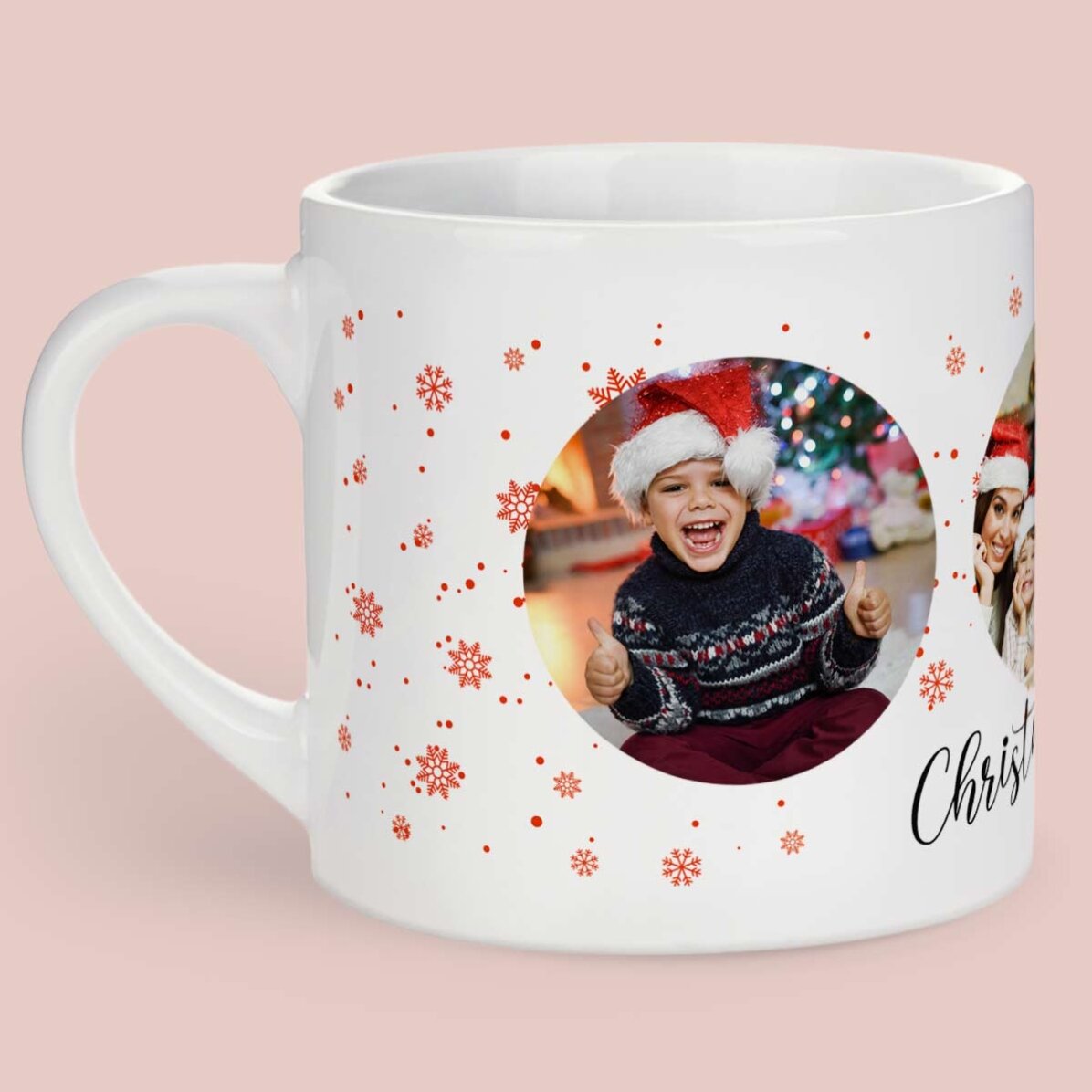 Cană personalizată pentru copii cu 3 poze - Christmas joy