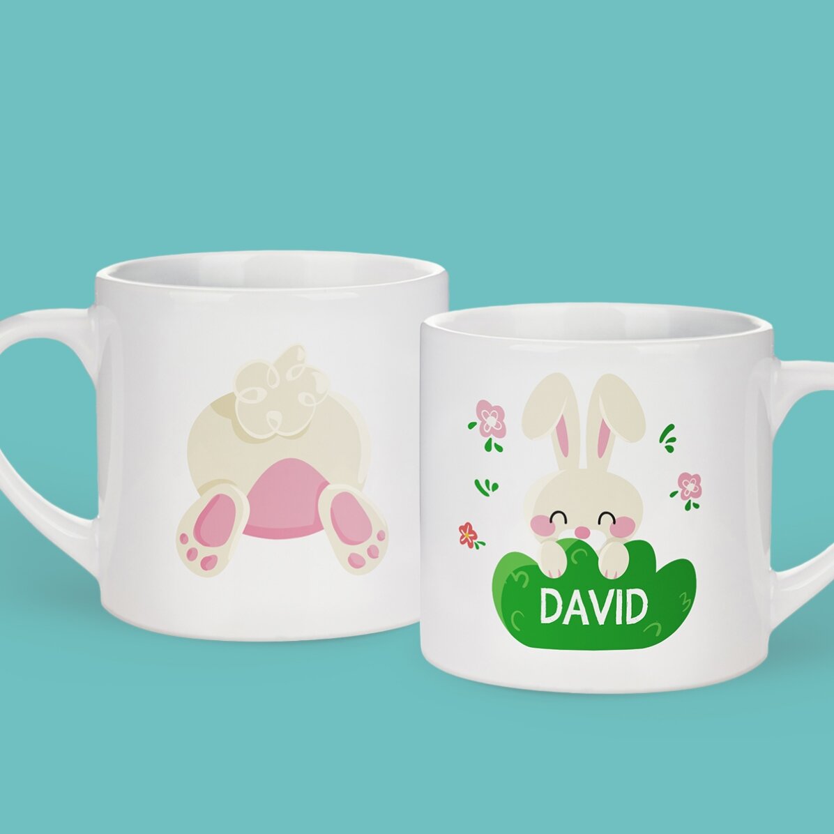 Cană personalizată pentru copii cu nume - Cute bunny