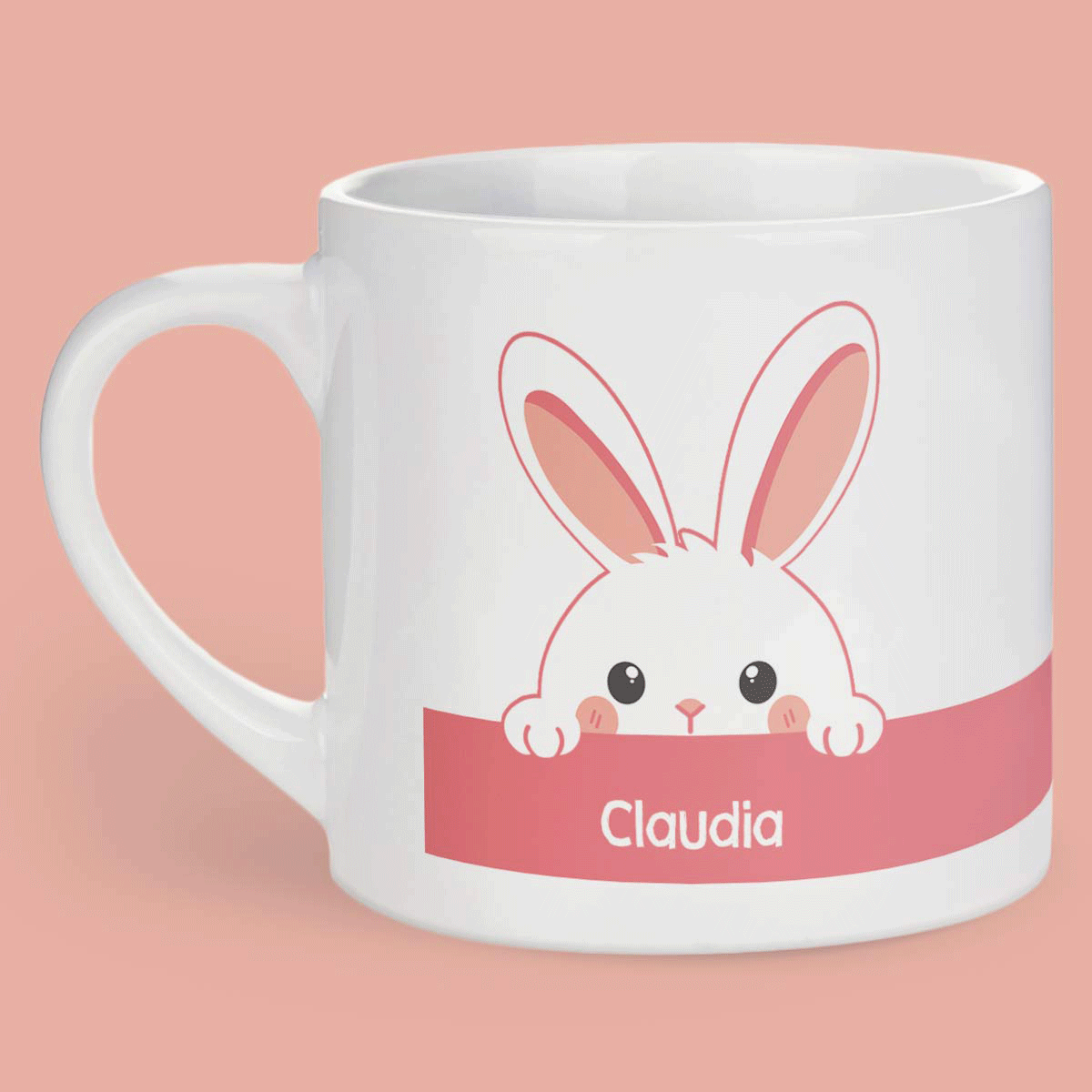 Cană personalizată pentru copii cu nume - Iepuraș