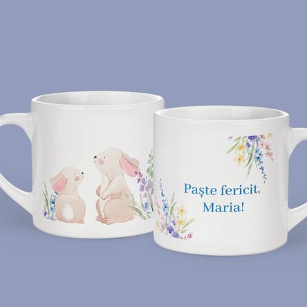 Cană personalizată pentru copii cu nume - Paște fericit!