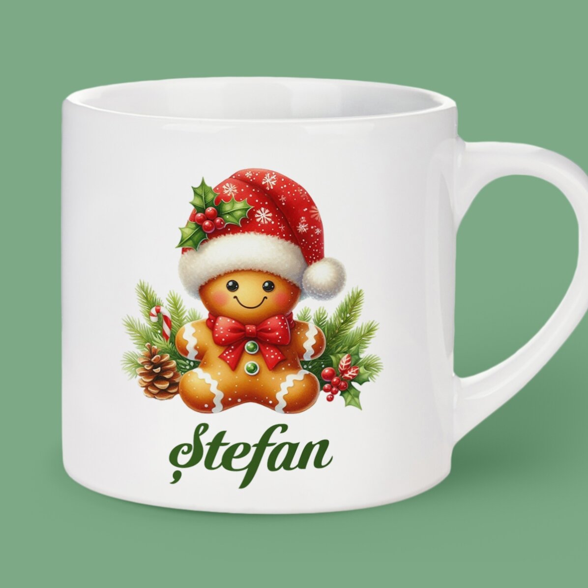 Cană personalizată pentru copii cu nume - Turtă dulce