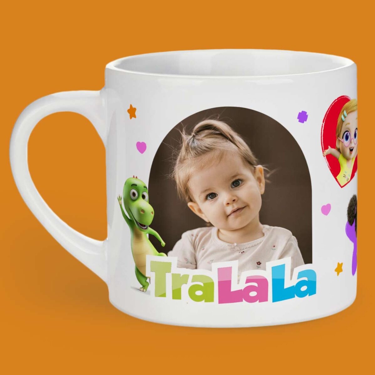 Cană personalizată pentru copii cu poză și nume - TraLaLa