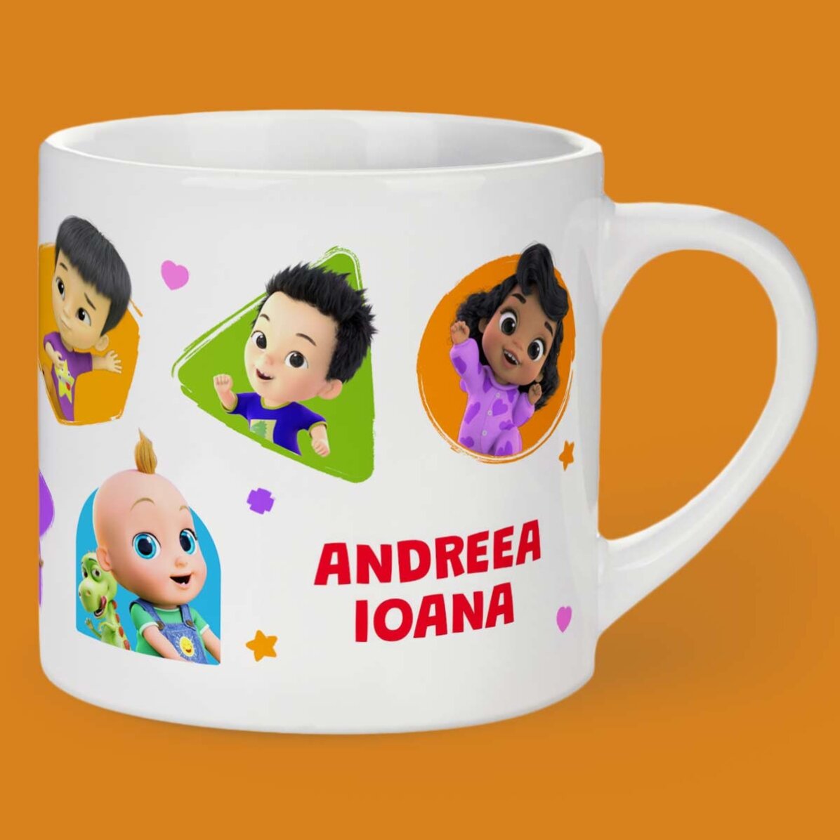 Cană personalizată pentru copii cu poză și nume - TraLaLa