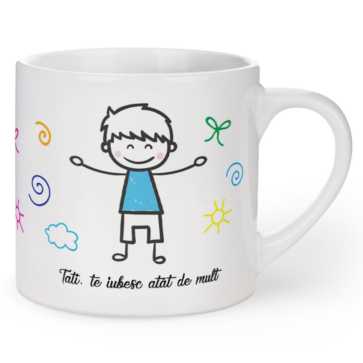 Cană personalizată pentru copii cu text - Băiețel