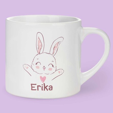 Cană personalizată pentru copii cu text - Iepuraș