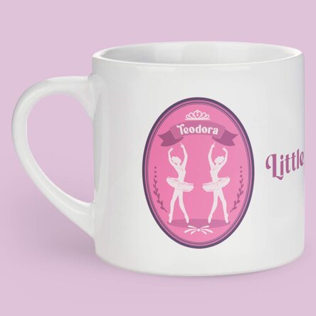 Cană personalizată pentru copii cu text - Little ballerina