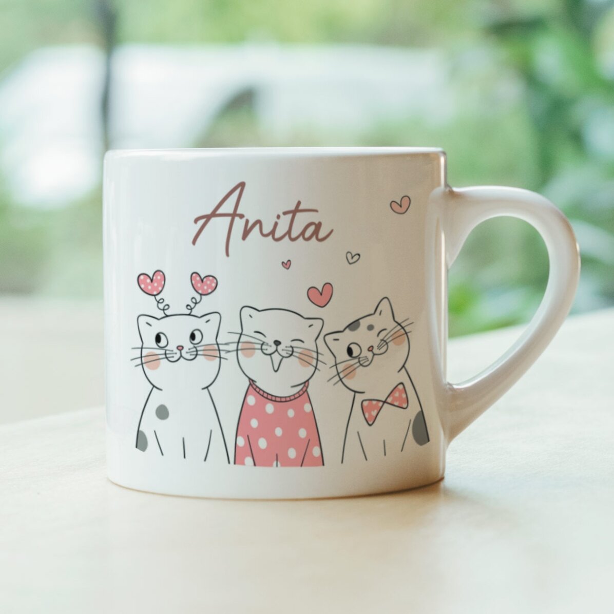 Cană personalizată pentru copii cu text - Playful Cats