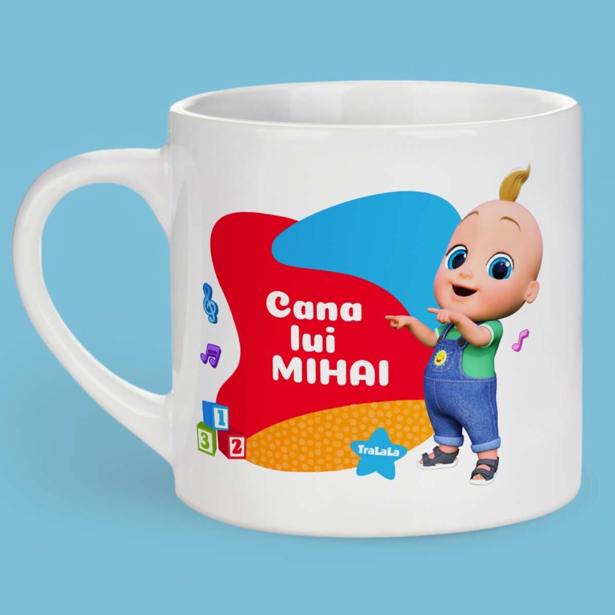 Cană personalizată pentru copii cu text - TraLaLa
