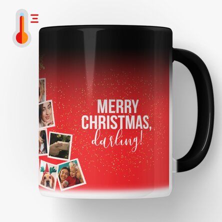 Cană termosensibilă personalizată cu 10 poze și text - Christmas Memories 