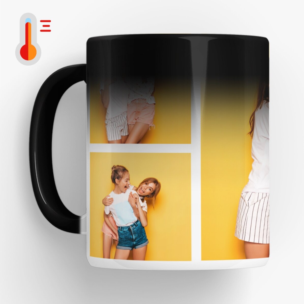 Cană termosensibilă personalizată cu 5 poze